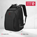 Wenger  17.5" ScanSmart Laptop Backpack, 30 Litres, Black, Swiss Designed-blend of style & function