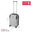 Wenger Static Carry-on Hardside Suitcase, 33 Litres, Silver, Swiss designed