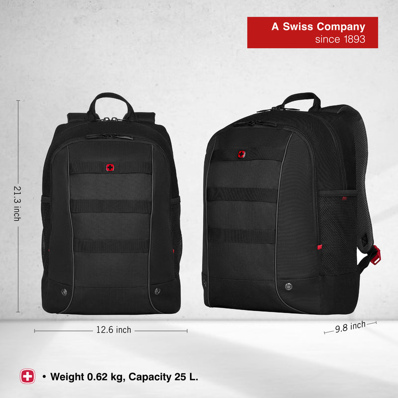 Wenger Roadjumper Essential Laptop 16" Backpack (25 Litres) Swiss Designed Black
