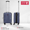 Wenger Cote D' Azure Carry-on Hardside Suitcase, 38 Litres, Blue, Swiss designed-blend of style & function