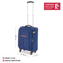 Wenger Fiero Carry-on Softside Suitcase, 45 Litres, Blue, Swiss designed
