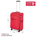 Wenger Fiero-Pro Medium Softside Suitcase, 69 Litres, Red/Black, Swiss designed-blend of style & function