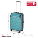 Wenger Static-Pro Medium Hardside Suitcase, 67 Litres, Teal, Swiss designed-blend of style & function