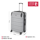 Wenger Static-Pro Large Hardside Suitcase, 106 Litres, Grey, Swiss designed-blend of style & function