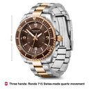 Victorinox Swiss Made Maverick , 43mm, Brown Dial, Stainless Steel Bicolour Men's Watch