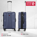Wenger Cote D' Azure Medium Hardside Suitcase, 64 Litres, Blue, Swiss designed-blend of style & function
