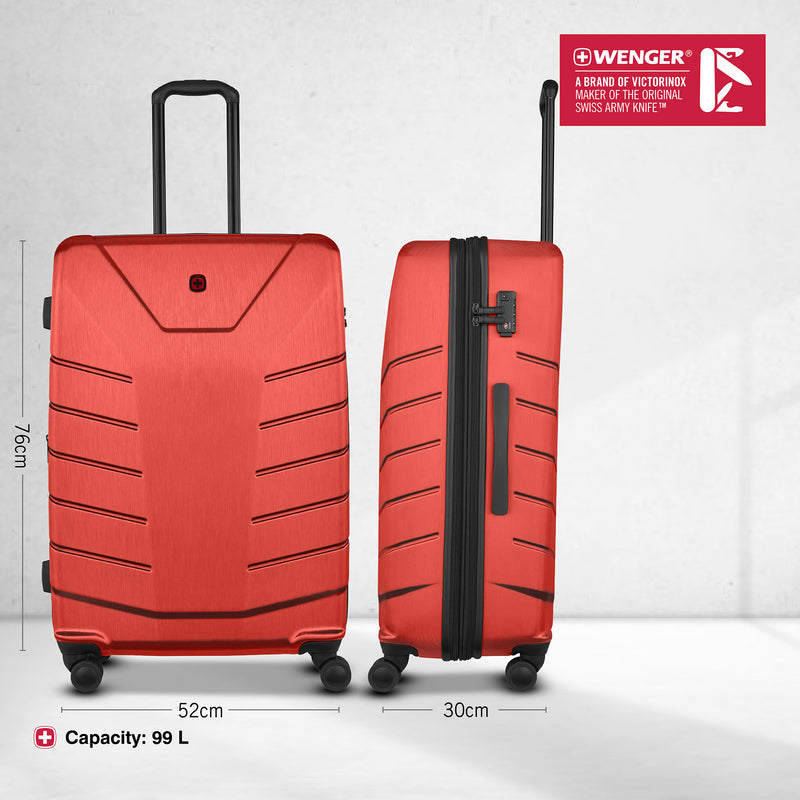 Wenger Pegasus Large Hardshell Suitcase, 99 Litres, Salsa, Swiss designed-blend of style & function