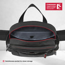 Wenger Waist Pack with designated Antibacterial Mask Pocket, multi-pocket in Black-Swiss designed