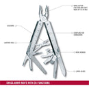 Victorinox SwissTool X 26 in 1 Stainless Steel Professional Multipurpose Tool in a leather pouch 115 mm Grey