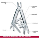 Victorinox SwissTool X 26 in 1 Stainless Steel Professional Multipurpose Tool in a leather pouch 115 mm Grey