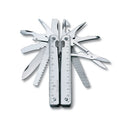Victorinox SwissTool X 26 in 1 Stainless Steel Professional Multipurpose Tool in a leather pouch 115 mm Grey