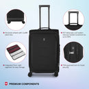Victorinox, Crosslight, Medium Softside Check-In Luggage, 74 litres, Black, Trolley Bag