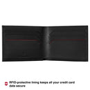 Victorinox Altius Alox, Slim Leather Bi-Fold Wallet, Black
