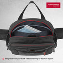 Wenger Waist Pack with designated Antibacterial Mask Pocket, multi-pocket in Black-Swiss designed