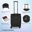 Victorinox, Crosslight, Global Softside Cabin Luggage, 37 litres, Black, Trolley Bag