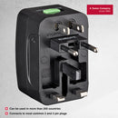 Wenger Universal Travel Adapter for Global Travel, Black, blend of style & function-Swiss designed