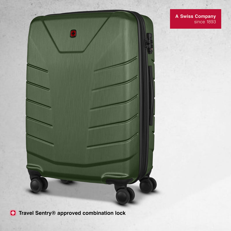 Wenger Pegasus Medium Hardside Suitcase, 79 Litres, Military Green, Swiss designed-blend of style & function