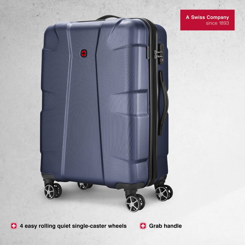 Wenger Cote D' Azure Medium Hardside Suitcase, 64 Litres, Blue, Swiss designed-blend of style & function