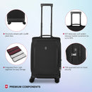 Victorinox, Crosslight, Frequent Flyer Plus Softside Cabin Luggage, 46 litres, Black, Trolley Bag