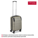 Wenger Static-Pro Carry-on Hardside Suitcase, 33 Litres, Champagne, Swiss designed-blend of style & function