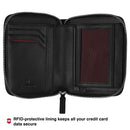Victorinox Altius Alox, Leather Clutch Wallet, Black