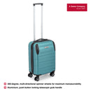 Wenger Static-Pro Carry-on Hardside Suitcase, 33 Litres, Teal, Swiss designed-blend of style & function