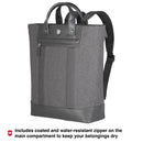 Victorinox Architecture Urban 2.0 2-Way Carry Tote/Backpack with 15" Laptop, 20 Litres, Melange Grey