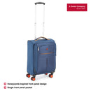 Wenger Fiero-Pro Carry-on Softside Suitcase, 45 Litres, Blue/Orange, Swiss designed-blend of style & function