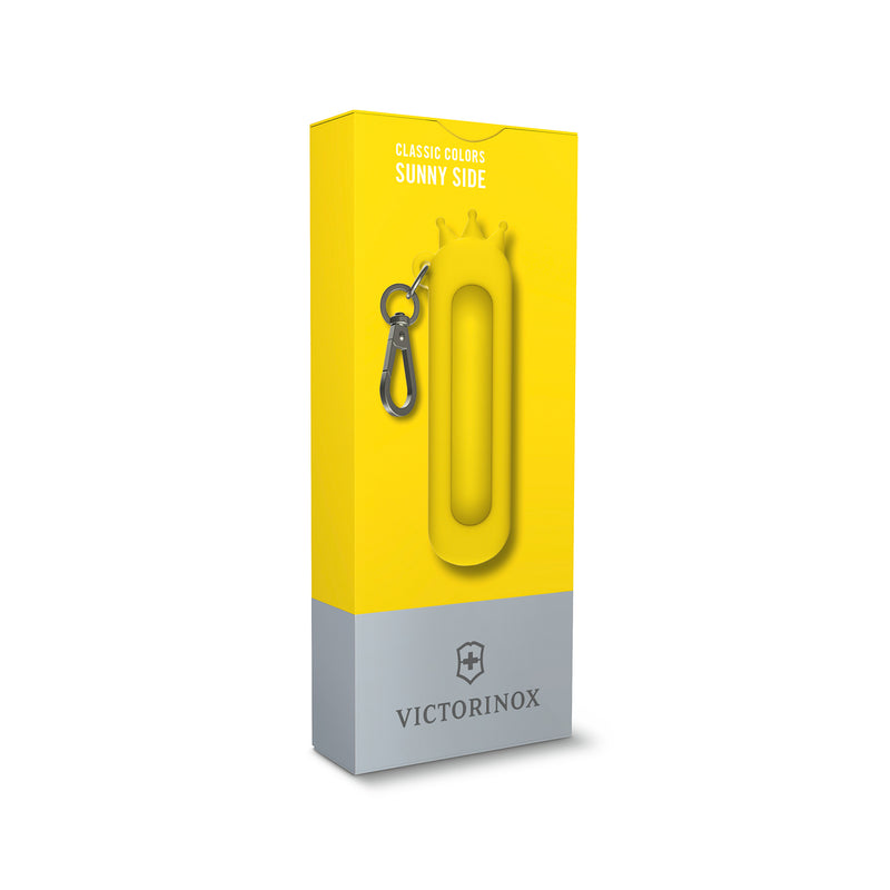 Victorinox Swiss Army Knife Accessory -Silicon Case with Hook to carry your pocket knife in Style - Sunny Side, 70mm