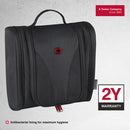 Wenger Water-Resistant Toiletry Bag and Hanging Hook in Black (6 Litre)-Swiss designed