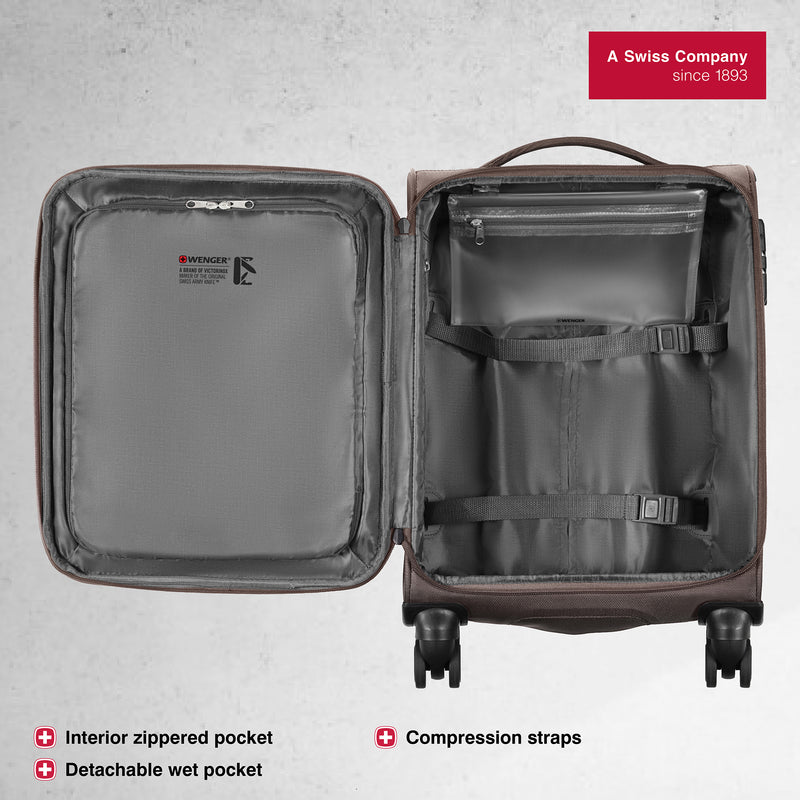 Wenger, Veric Carry-On Softside Case, Taupe, 31 Litres, Swiss designed