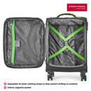 Wenger Fiero-Pro Carry-on Softside Suitcase, 45 Litres, Black/Green, Swiss designed-blend of style & function