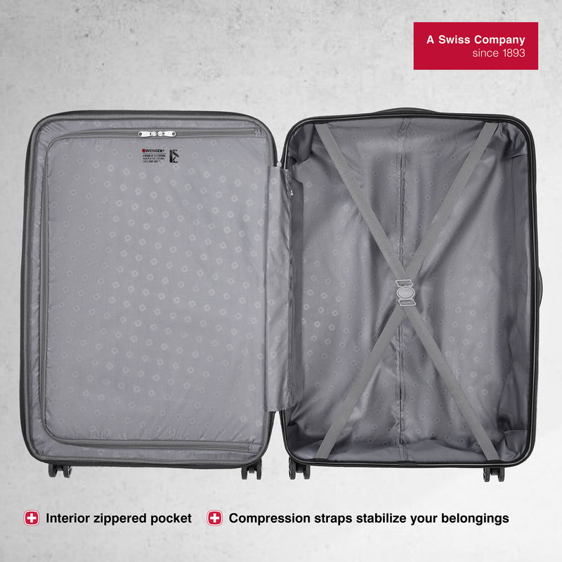 Wenger Cote D' Azure Large Hardside Suitcase, 96 Litres, Blue, Swiss designed-blend of style & function