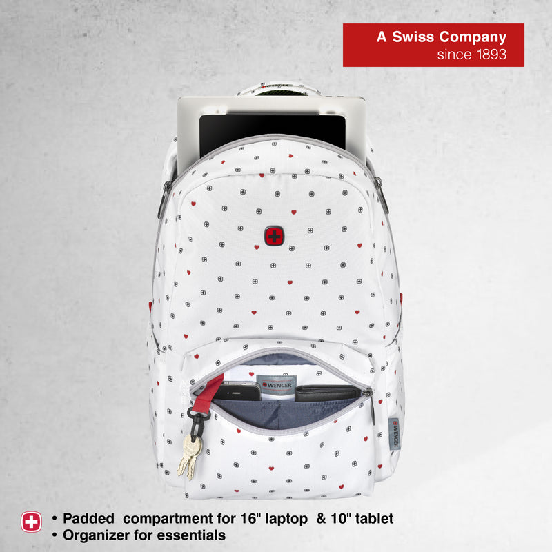 Wenger COLLEAGUE 16'' Laptop/10'' Tablet Backpack (22 Litres) Swiss Designed White