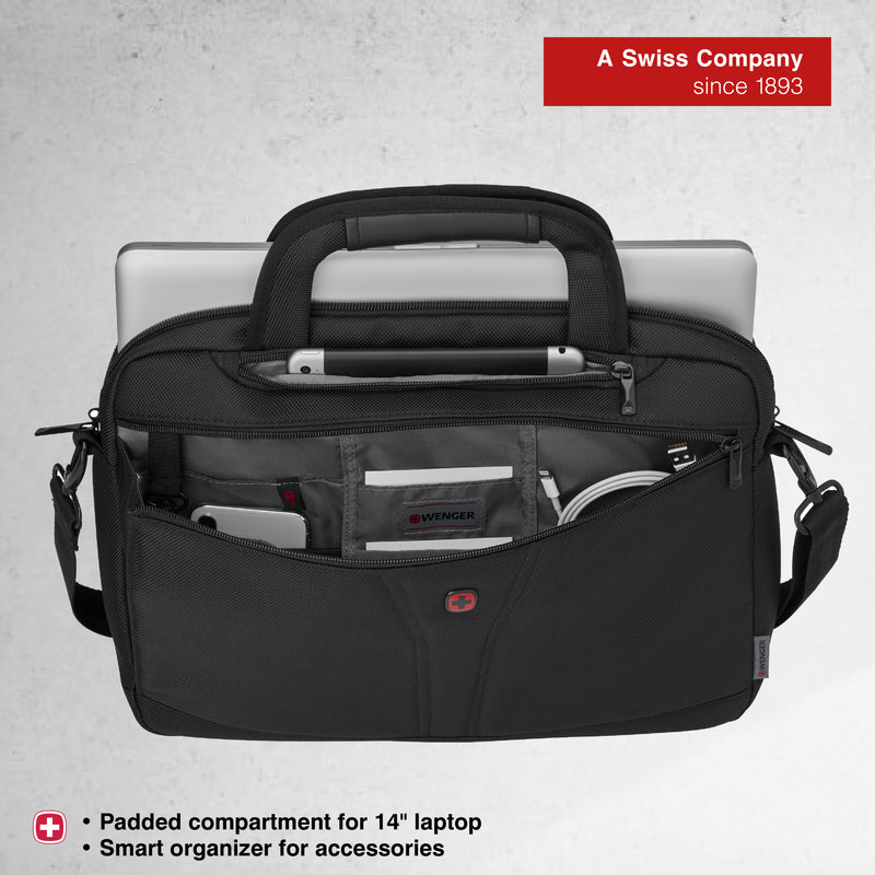 Wenger BC UP 14'' Expandable Laptop Bag (8 Litres) Swiss Designed - Black