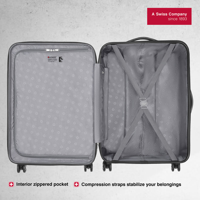Wenger Cote D' Azure Medium Hardside Suitcase, 64 Litres, Silver, Swiss designed-blend of style & function