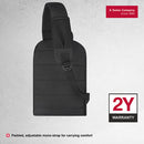 Wenger Monosling Shoulder Bag with Tablet Pocket in Black-Swiss designed