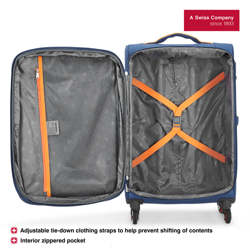 Wenger Fiero Medium Softside Suitcase, 69 Litres, Blue, Swiss designed