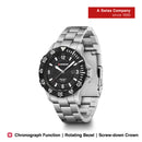 Wenger Swiss Made SEAFORCE Chronograph Black Dial Men's Watch