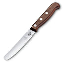 Victorinox Tomato & Table Knife for Vegetable Chopping, Serrated Edge, 11 cm, Maple Wood, Swiss Made
