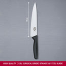 Victorinox "Standard Line" Stamped Carving/Chef Knife, Straight Edge & Pointed Tip, Black, 19 cm