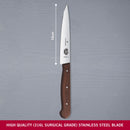 Victorinox Rosewood Carving Knife, Stainless Steel Straight Blade, Wooden, 12 cm, Swiss Made