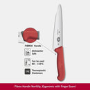Victorinox Swiss Classic Stainless Steel Carving Knife, Straight Blade Knife, Red, 19 cm, Swiss Made