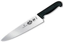 Victorinox Swiss Fibrox Stainless Steel Carving Knife, Straight Blade, Black, 25 cm, Swiss Made