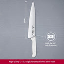 Victorinox Swiss Fibrox Stainless Steel Carving Knife, Straight Blade, White, 25 cm, Swiss Made