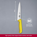 Victorinox Swiss Fibrox Carving Knife, Stainless Steel Vegetable & Fruit Cutting Straight Blade Knife, Yellow, 19 cm, Swiss Made