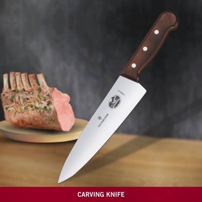 Victorinox Rosewood Carving Knife, Stainless Steel Extra Wide Blade, Wooden, 20 cm, Swiss Made