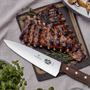 Victorinox Rosewood Carving Knife, Stainless Steel Extra Wide Blade, Wooden, 20 cm, Swiss Made