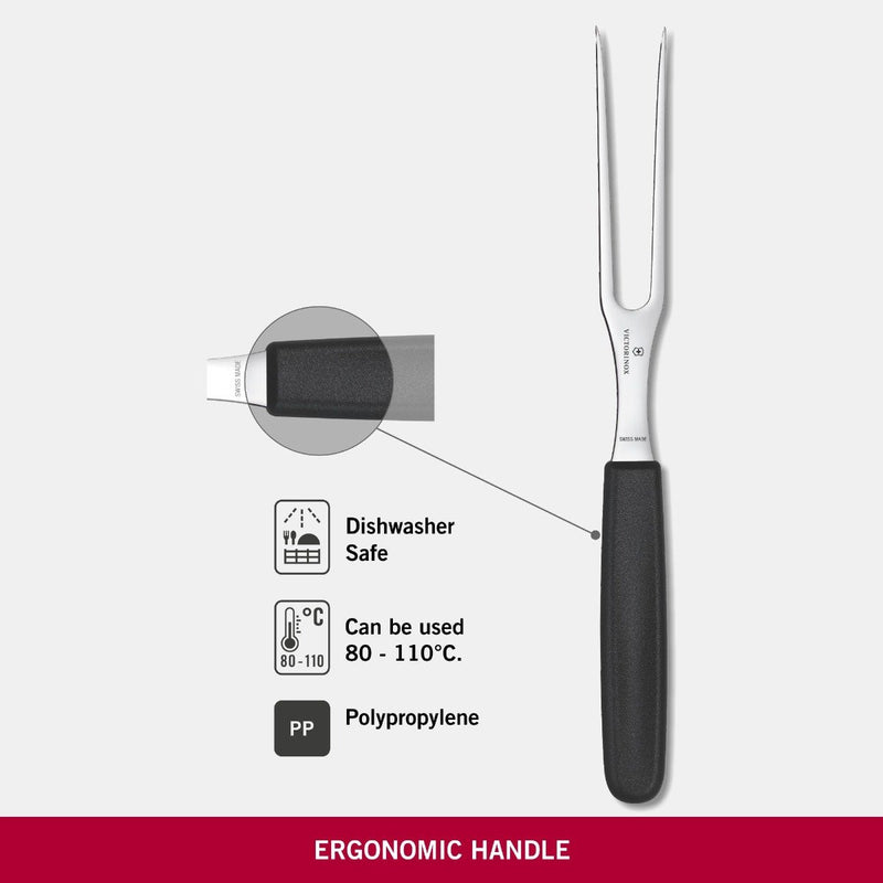 Victorinox, Swiss Classic, Meat Carving Fork, 15 cm, Black