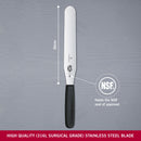 Victorinox Swiss Classic Spatula-Flexible Knife for Cake Decoration & Bakery use, Black, Swiss Made